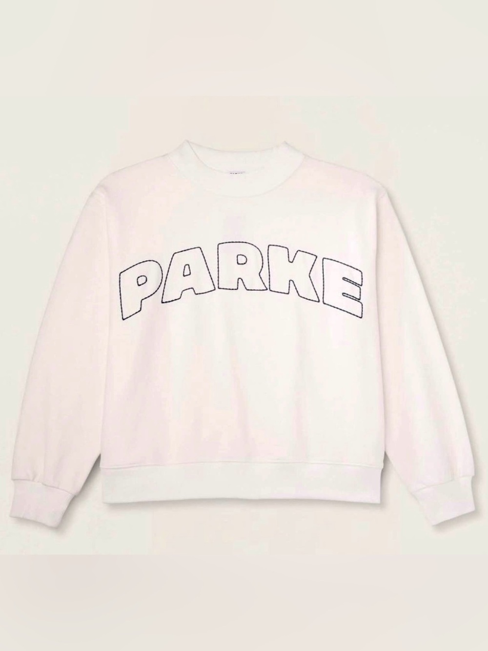 PARKE White Crewneck Sweatshirt - Parke Logo